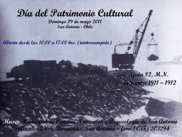 Día del Patrimonio  Domingo 29 de Mayo “El  Patrimonio Cultural representa la memoria de un Pueblo,que enriquece su presente y proyecta su futuro”.