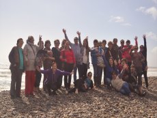 Vecinos de Cerro Alegre comparten con club de la comuna de Santa Mar&iacute;a