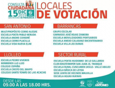 Locales de votaci&oacute;n Consulta Ciudadana 2019