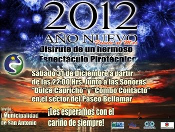 Municipio de San Antonio invita a recibir el 2012 con fuegos artificiales desde la bah&iacute;a
